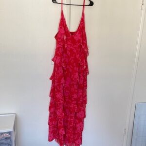 Vibrant Pink Layered Dress